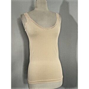 Nouvelle Seamless Tank Top Womens M Lace Trim Camisole Feminine‎ Fairy Y2K